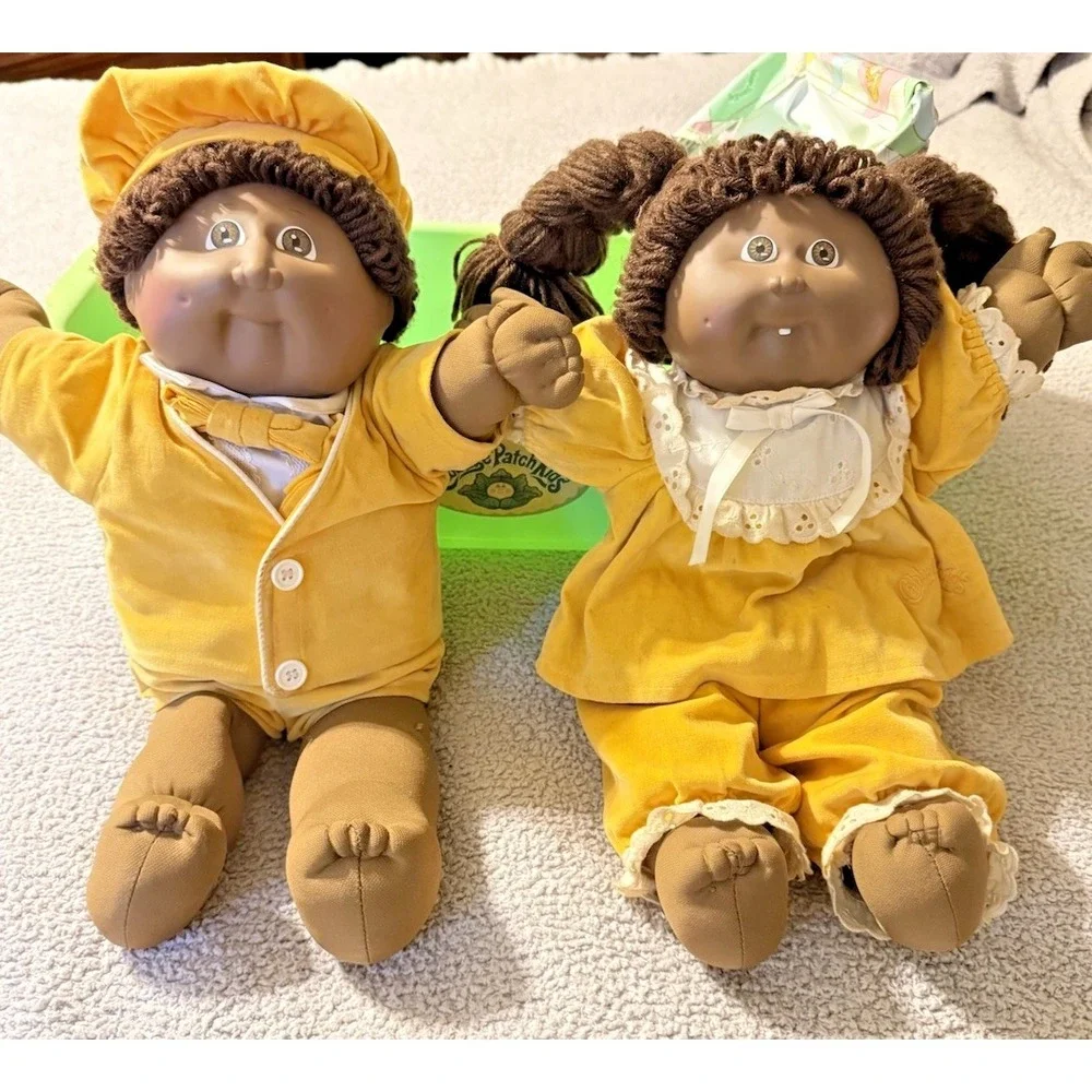 Cabbage Patch Kids Vintage African American  Twins Carriage Basket  B HM5 G HM20